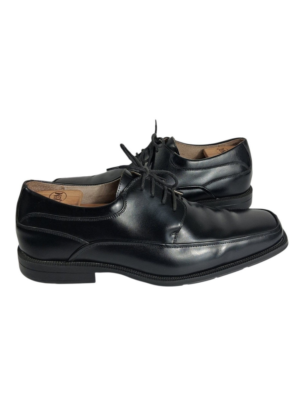 Florsheim Mens 12D Black Leather Moc Square Toe Oxford Dress Shoes 11373-001